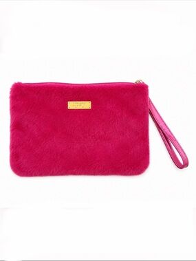 Ipsy Glam Bag December 2016 hot pink fuzzy faux fur